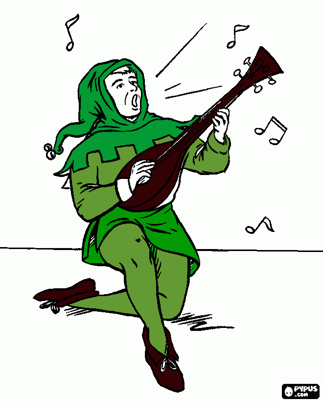 HOMEN TOCANDO VIOLÃO para colorir e imprimir