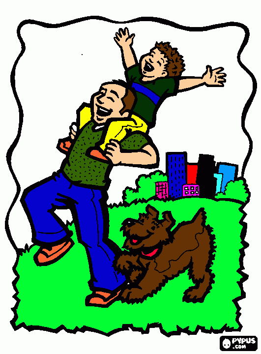 homenagem aos pais José Henrique para colorir e imprimir