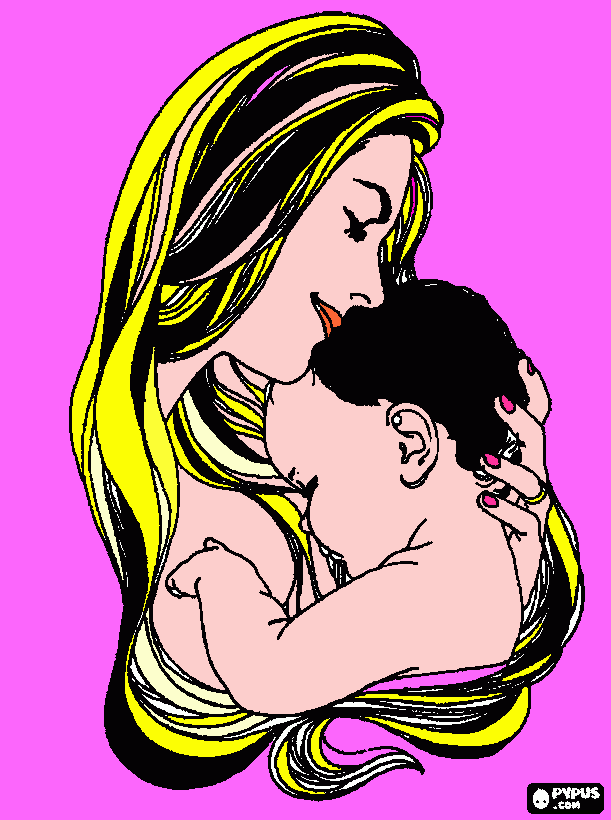 HOmenagem às Mães para colorir e imprimir