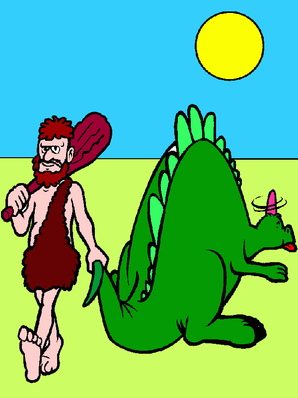 homens das cavernas para colorir e imprimir