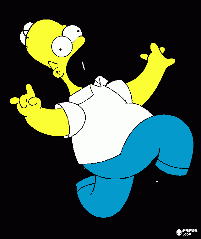 homer simpisom para colorir e imprimir