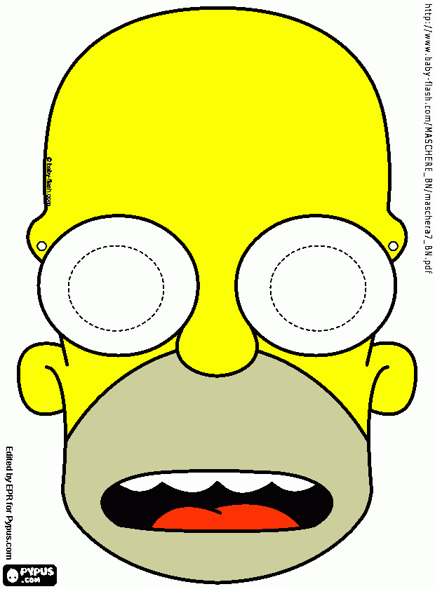 hommer simpson para colorir e imprimir