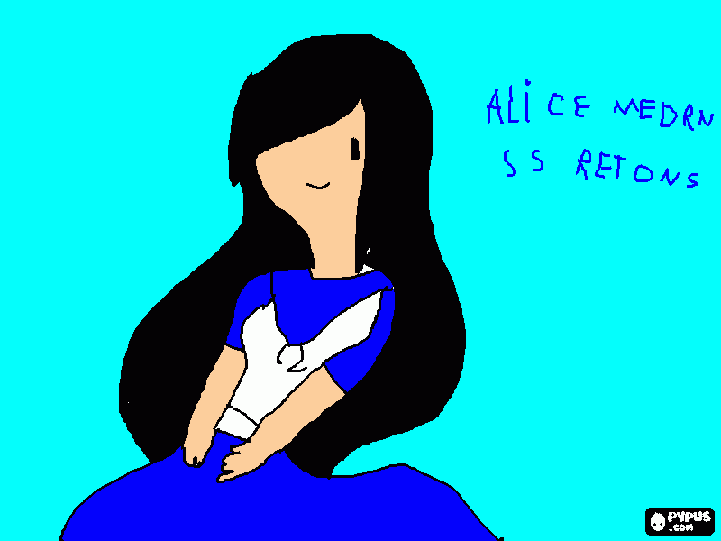 hora de aventuras uma nova personagem que se chama alice medrenss retorns para colorir e imprimir