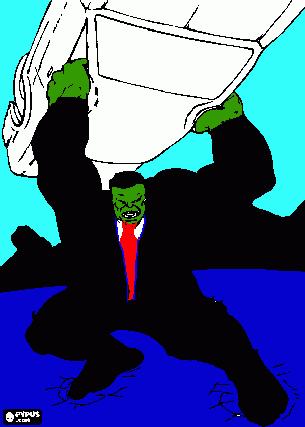 hulk de terno para colorir e imprimir