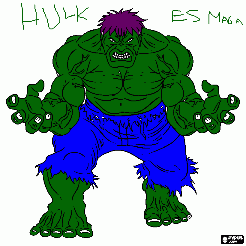 hulk esmaga para colorir e imprimir