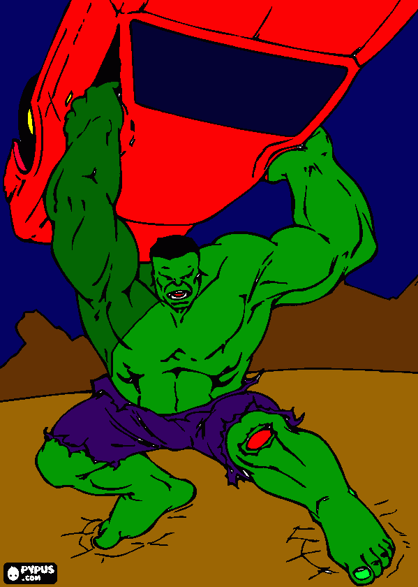 hulk smash para colorir e imprimir