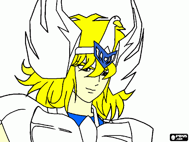 Hyoga de cisne para colorir e imprimir