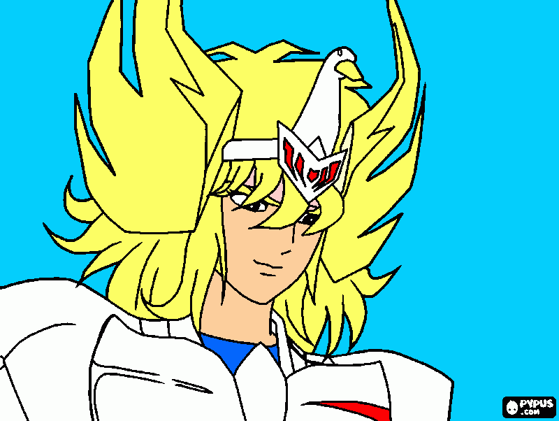 hyoga de cisne,cavaleiro de bronze della cisne.os cavaleiros do zodíaco para colorir e imprimir