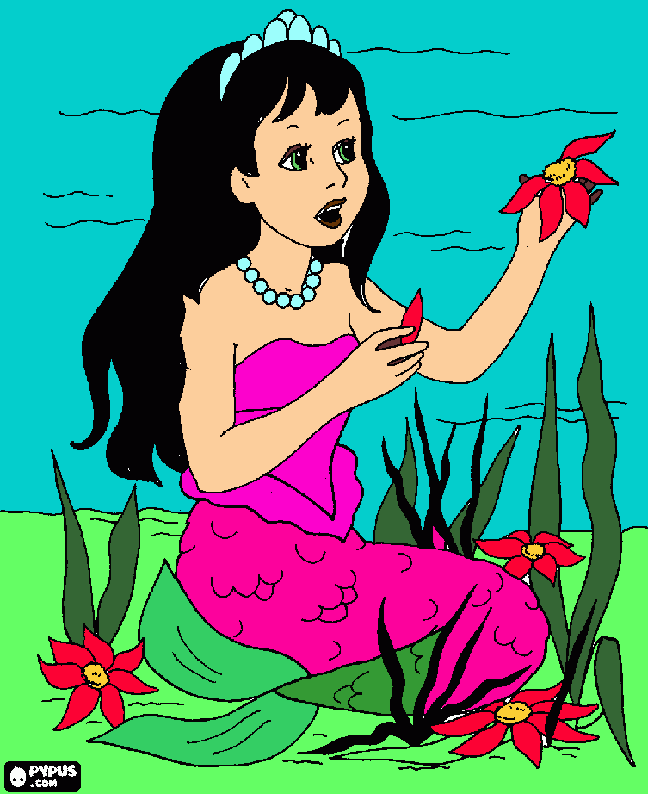 iara   tem    cabelo   grande   preto para colorir e imprimir