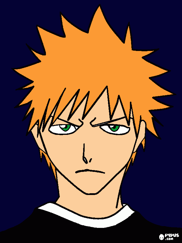 ichigo kurosaki para colorir e imprimir