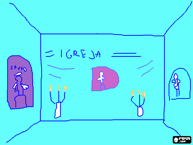 igreja da peça para colorir e imprimir