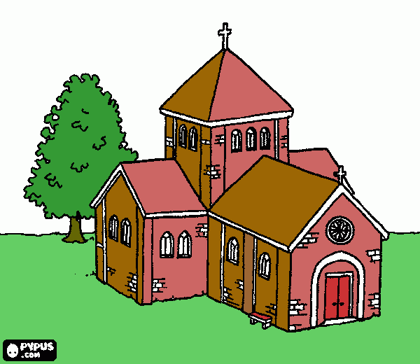 igreja para colorir e imprimir