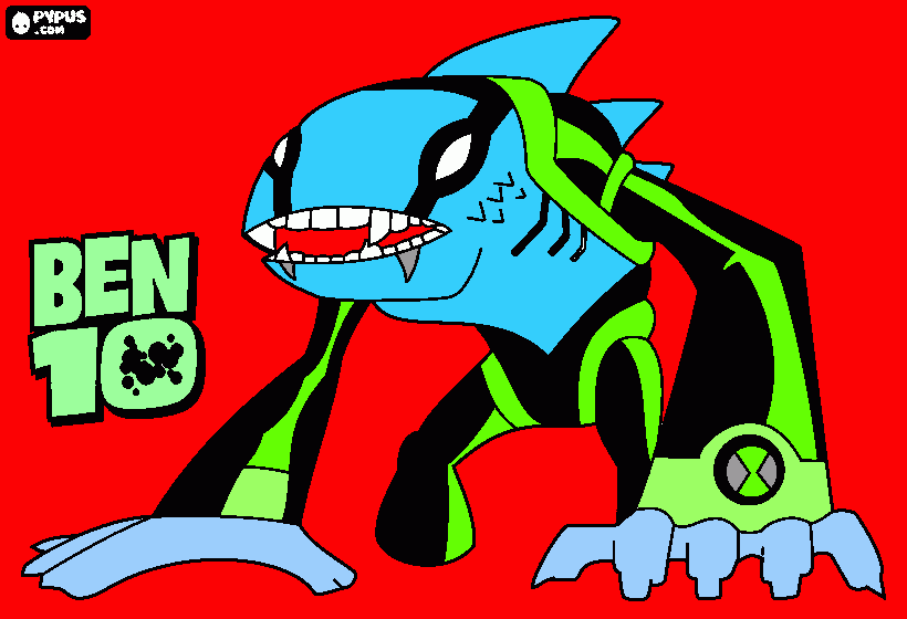 iguana artica do ben 10 para colorir e imprimir