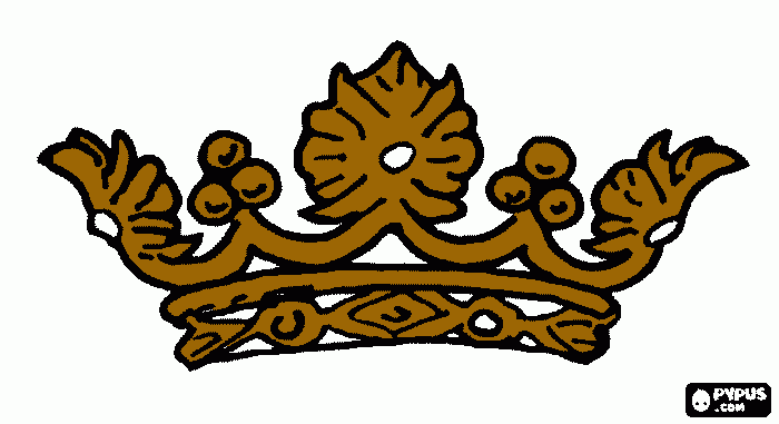 Imagem coroa para colorir e imprimir