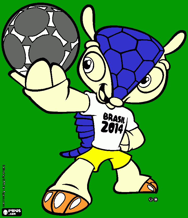 Imagem fuleco para colorir e imprimir