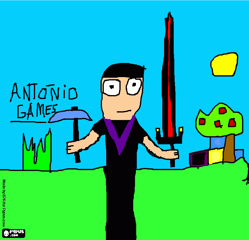 imagemdo canal do António Games para colorir e imprimir