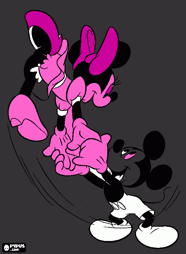 imikey e miny para colorir e imprimir