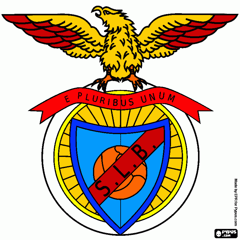 imprime o desenho do benfica  porfavor  para colorir e imprimir