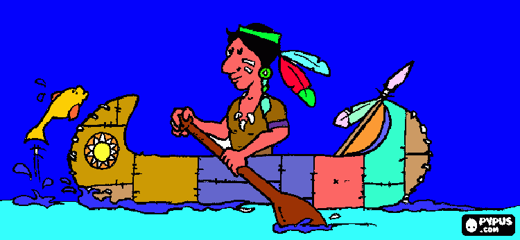 indio pintado para colorir e imprimir
