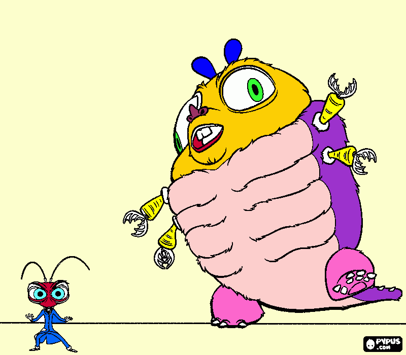 Insectosauro para colorir e imprimir