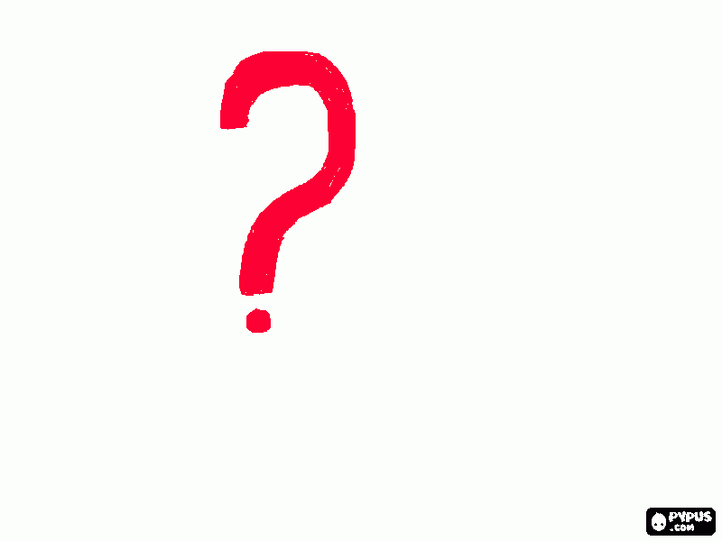 interrogação para colorir e imprimir