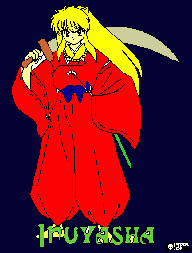inuyasha para colorir e imprimir