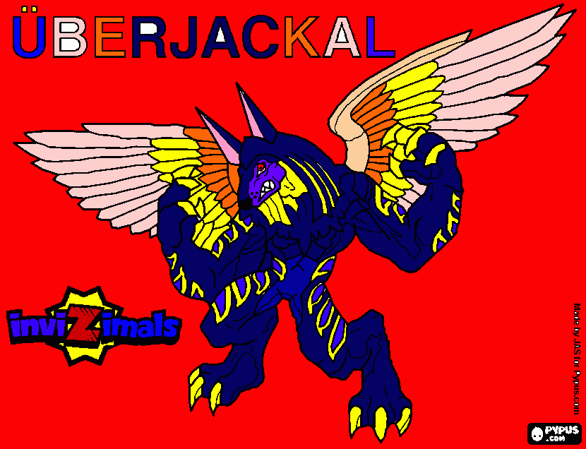 invizimals Uberjackal para colorir e imprimir