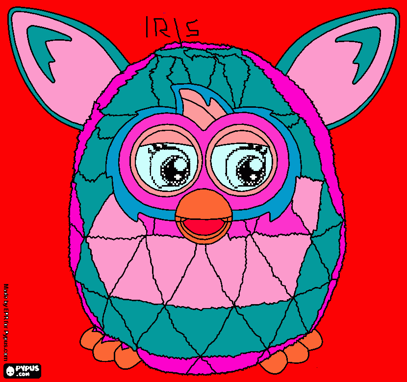 Iris. A furby para colorir e imprimir