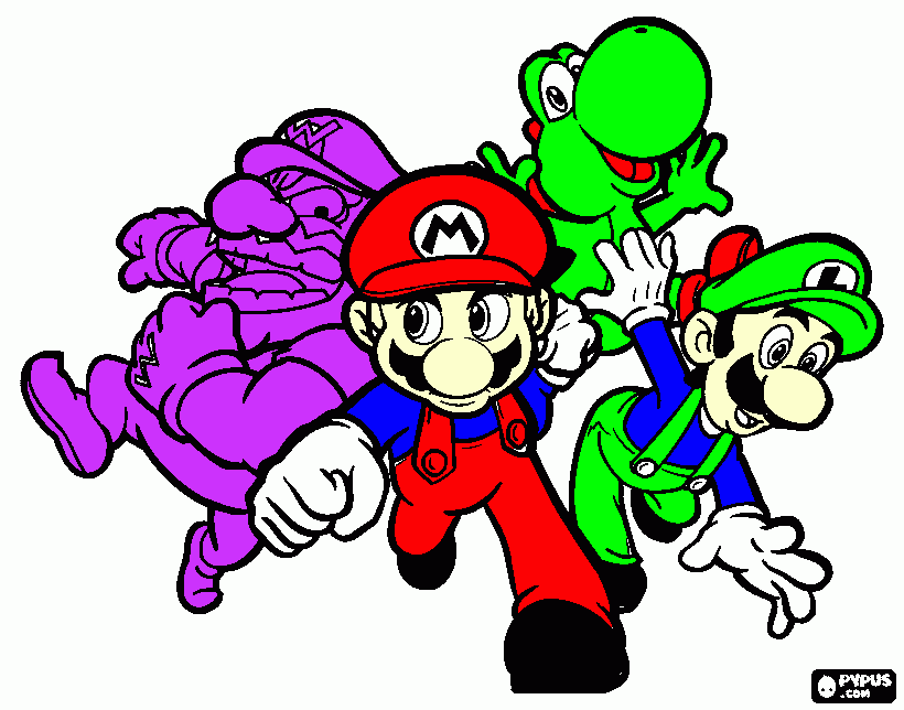 irmãos super mario para colorir e imprimir