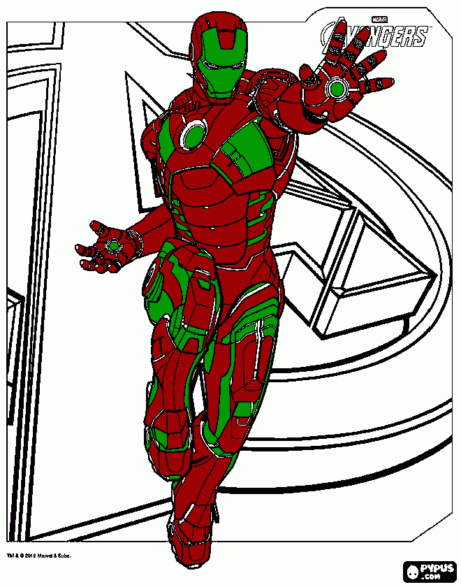 Iron Man - Terra Paralela para colorir e imprimir