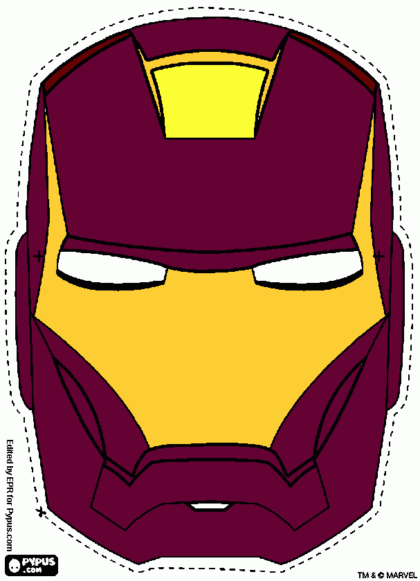 ironman para colorir e imprimir