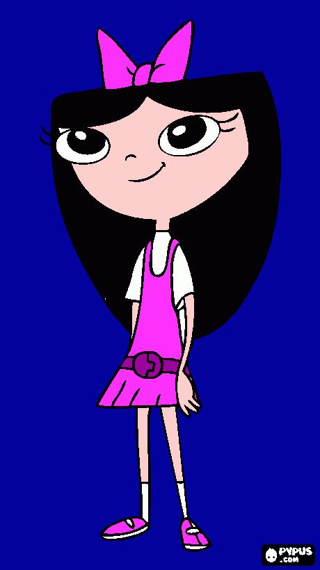 isabella Garcia-Shapiro é a melhor amiga de Phineas e Ferb para colorir e imprimir