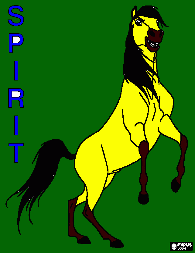 ispirit o cocel indomavel para colorir e imprimir