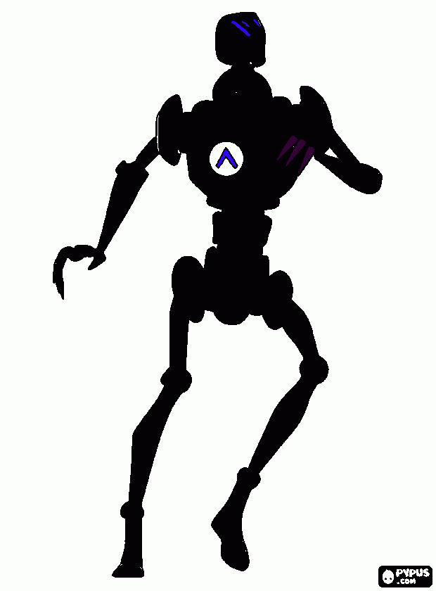 isto é um tecnodroide v3 para colorir e imprimir