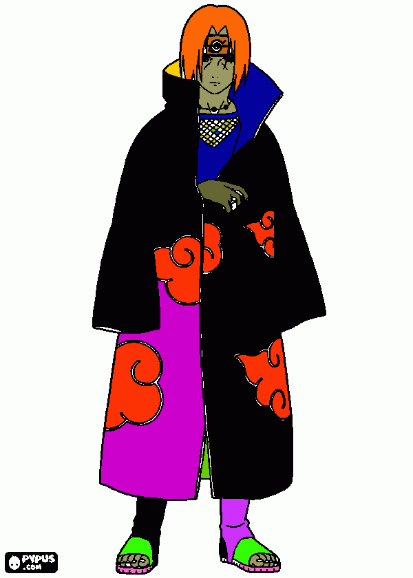 Itachi Uchila para colorir e imprimir