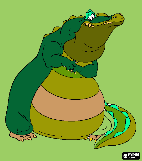 JACARE COLORIDO para colorir e imprimir