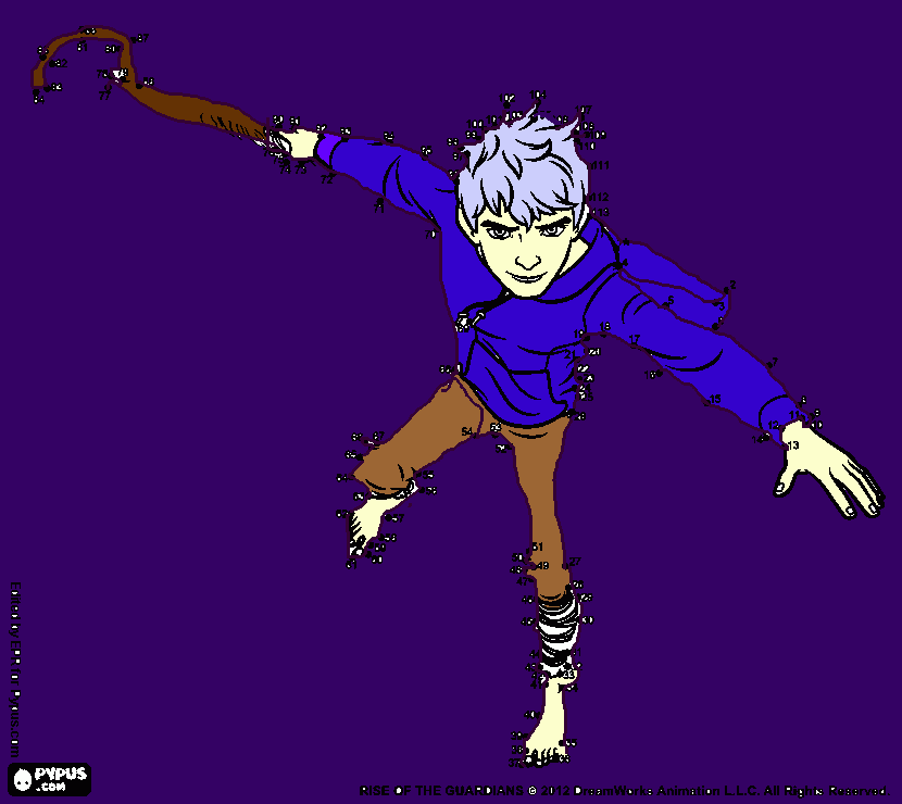 Jack frost te amo para colorir e imprimir