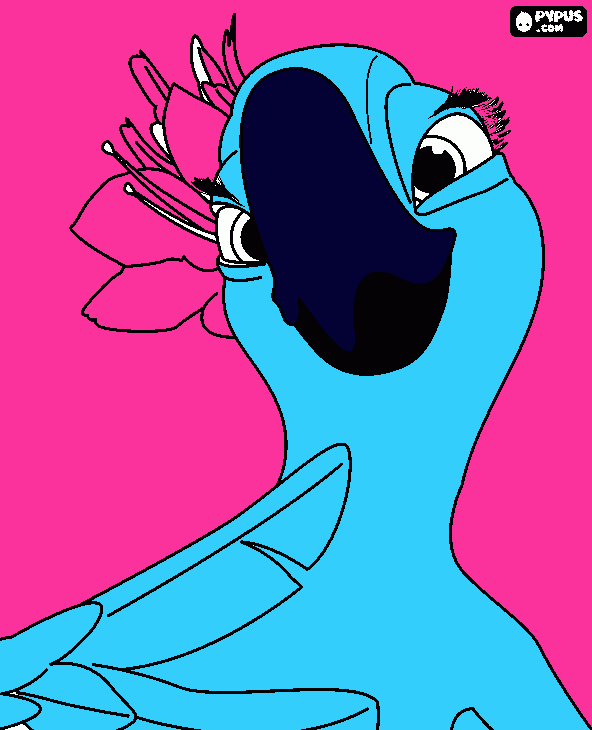 jade´(filme rio) para colorir e imprimir