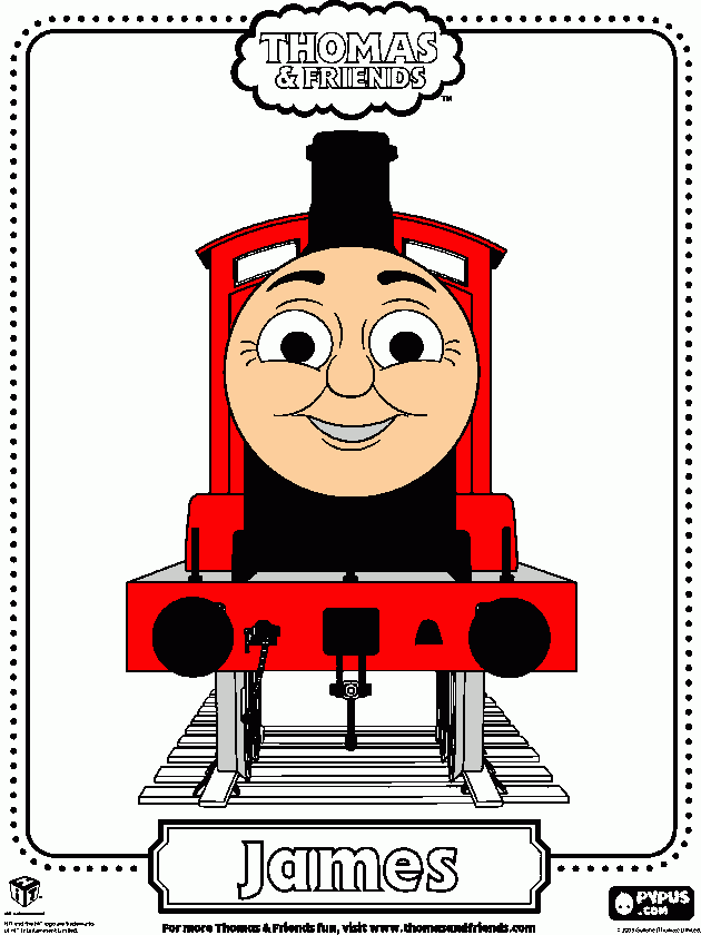 james, o trenzinho para colorir e imprimir