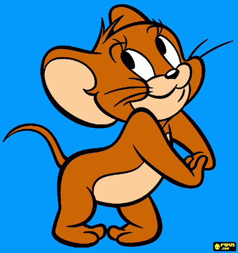 jerry geralmente vence em seus confrontos com tom... para colorir e imprimir