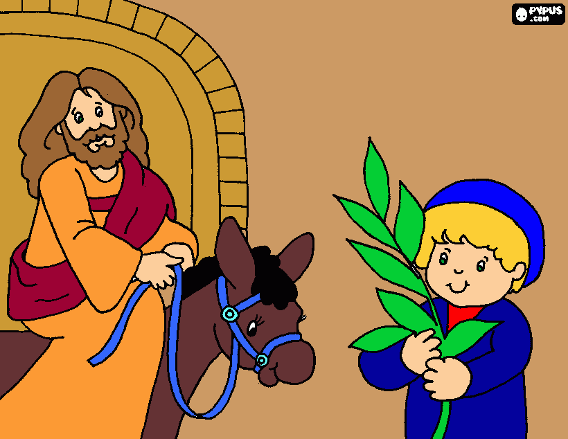 jesju e um menino para colorir e imprimir