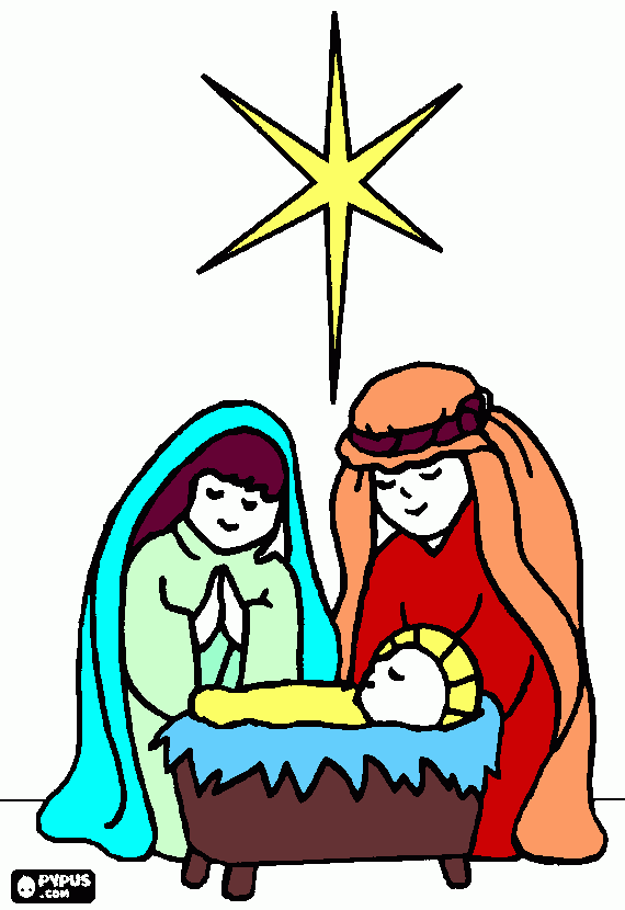 jesus bebê para colorir e imprimir