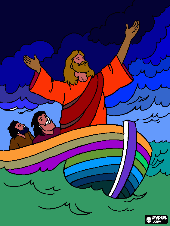 JESUS CRISTO E SEUS DISSIPOLOS para colorir e imprimir