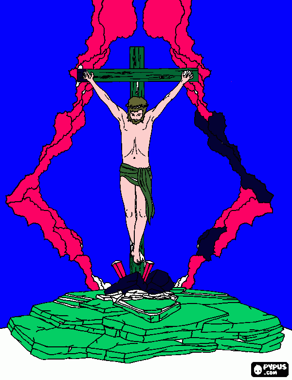 jesus  cristo  morreu  para  nós salva para colorir e imprimir