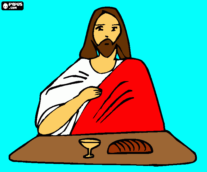 jesus e o pao da vida para colorir e imprimir
