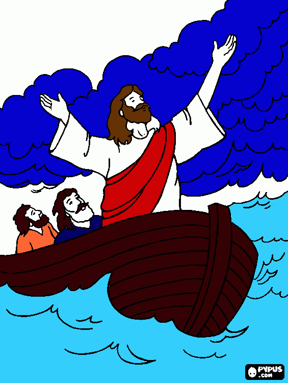 jesus e os decipolos para colorir e imprimir