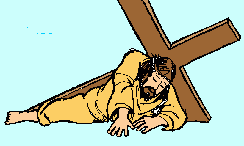 jesus na cruz para colorir e imprimir