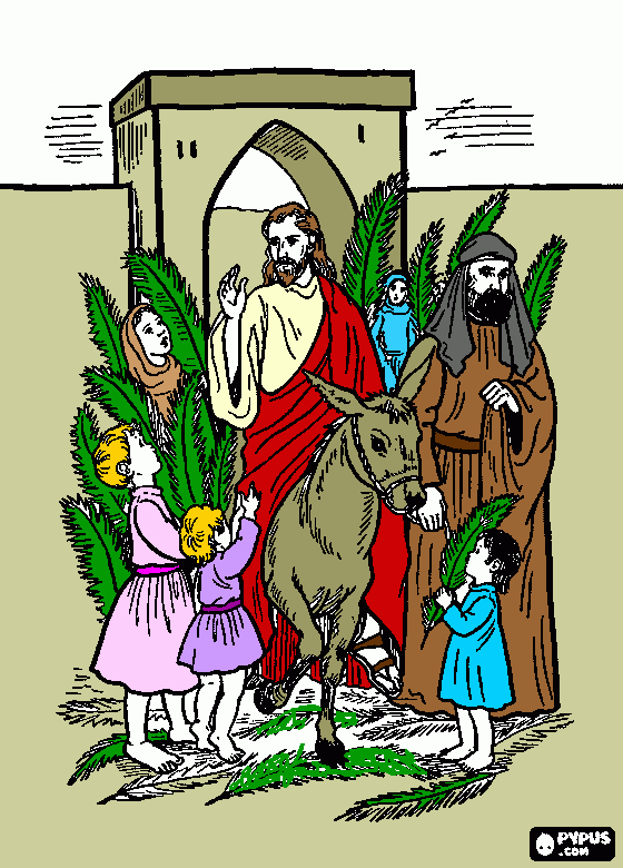 Jesus na páscoa para colorir e imprimir