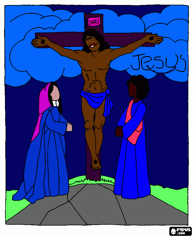 jesus te ama muito ele morreu por voce para colorir e imprimir