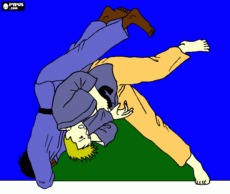 jiu jitsu para colorir e imprimir